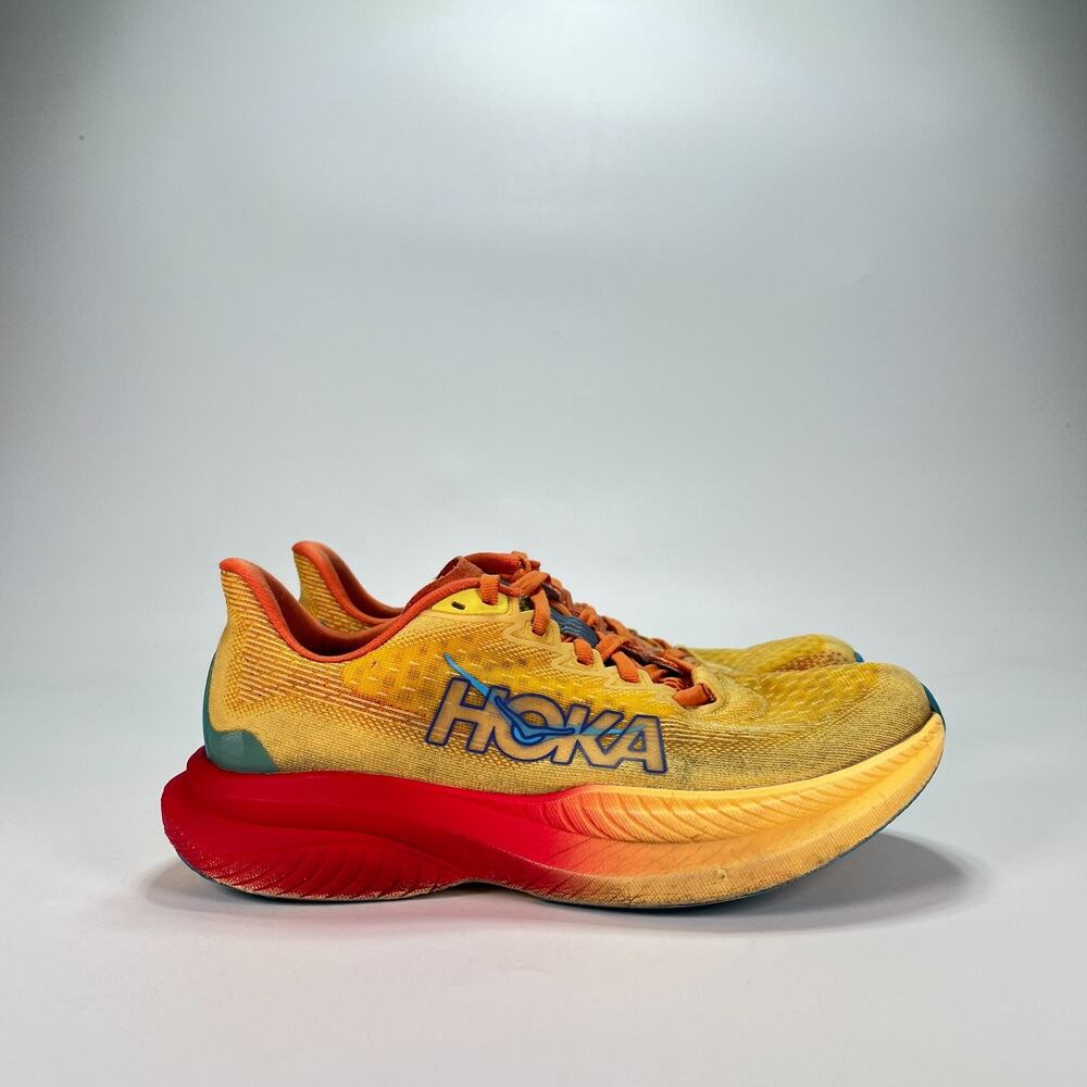 HOKA Mach 6 Poppy Squash Athletic Road Running Shoes 1147810-PYS Women's Sz 7.5B